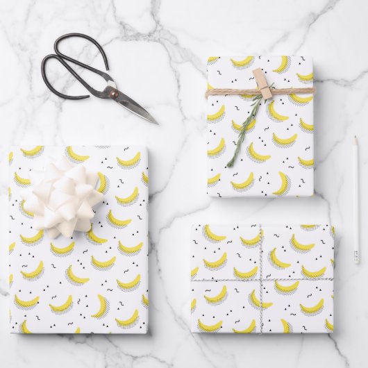 Feuille De Papier Cadeau Geometric Bananas (Recto)