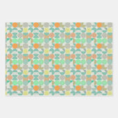 Feuille De Papier Cadeau Géométric multicoloré (Devant)