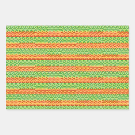 Feuille De Papier Cadeau Geometric Tribal Retro Mid-Century Pattern (Devant 2)