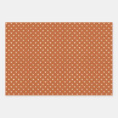 Feuille De Papier Cadeau Géométrie en amour - crème sur les coeurs ocre rou (Devant 3)