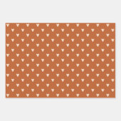 Feuille De Papier Cadeau Géométrie en amour - crème sur les coeurs ocre rou (Devant)