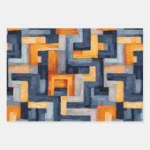 Feuille De Papier Cadeau Géométrie moderne : Motif dynamique (Devant 2)