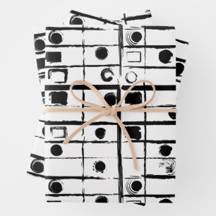 Feuille De Papier Cadeau géométrique abstraite
