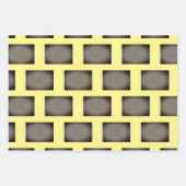 Feuille De Papier Cadeau Géométrique jaune (Devant)