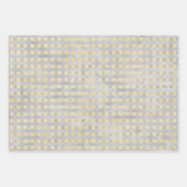 Feuille De Papier Cadeau Géométrique jaune et gris (Devant 3)