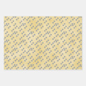 Feuille De Papier Cadeau Géométrique jaune et gris (Devant 2)