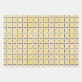 Feuille De Papier Cadeau Géométrique jaune et gris (Devant)