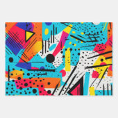 Feuille De Papier Cadeau Géométrique moderne (Devant 2)