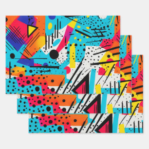 Feuille De Papier Cadeau Géométrique moderne