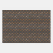 Feuille De Papier Cadeau Géométrique noir et cuivre (Devant 3)