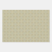 Feuille De Papier Cadeau Géométrique Or Chic (Devant)