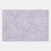 Feuille De Papier Cadeau Géométrique violet et gris (Devant 3)