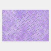 Feuille De Papier Cadeau Géométrique violet et gris (Devant 2)