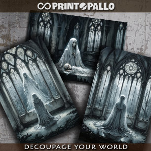 Feuille De Papier Cadeau Ghost gothique en présence de l'âme