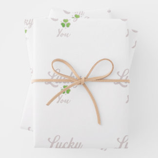Feuille De Papier Cadeau Gift paper Lucky you 