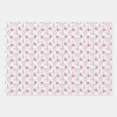 Feuille De Papier Cadeau Gingerbread de Noël rose (Devant 3)