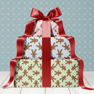 Feuille De Papier Cadeau Gingerbread Man Christmas Cookie