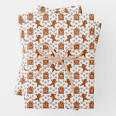 Feuille De Papier Cadeau GINGERBREAD Motif de vacances (En situation)