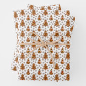 Feuille De Papier Cadeau GINGERBREAD Motif de vacances (En situation)