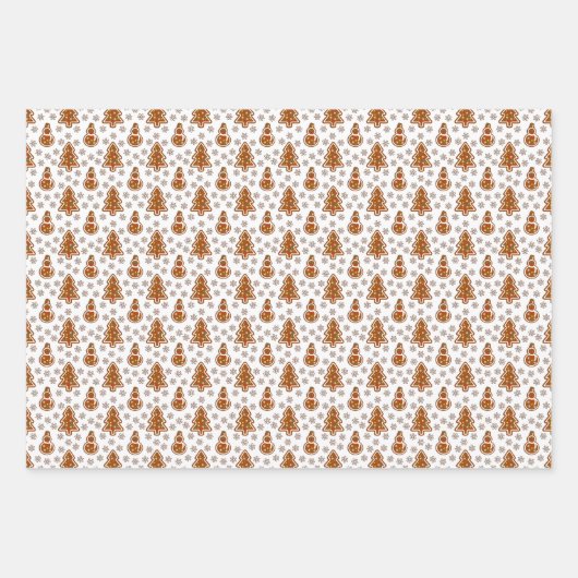 Feuille De Papier Cadeau GINGERBREAD Motif de vacances (Devant)