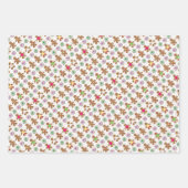 Feuille De Papier Cadeau Gingerbread Personnes Cookies et bonbons Noël (Devant 3)