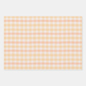 Feuille De Papier Cadeau Gingham Aquarelle Vert Jaune (Devant 2)