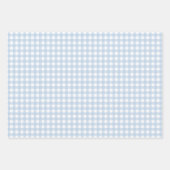 Feuille De Papier Cadeau Gingham Bleu et Blanc (Devant 3)
