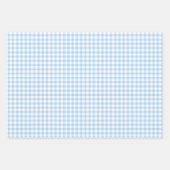 Feuille De Papier Cadeau Gingham Classique 3 Bleu (Devant)