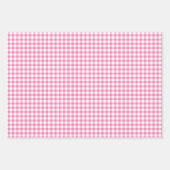 Feuille De Papier Cadeau Gingham Classique 3 Rose (Devant 3)