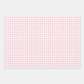 Feuille De Papier Cadeau Gingham Classique 3 Rose (Devant 2)