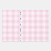 Feuille De Papier Cadeau Gingham Classique 3 Rose (Devant)