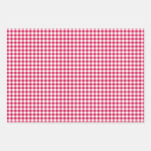 Feuille De Papier Cadeau Gingham Classique 3 Rouge (Devant)