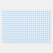 Feuille De Papier Cadeau Gingham Classique Bleu Bébé (Devant 2)