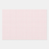 Feuille De Papier Cadeau Gingham Classique de Printemps | Douce Rose (Devant 2)