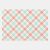 Feuille De Papier Cadeau Gingham de Miami (Devant)