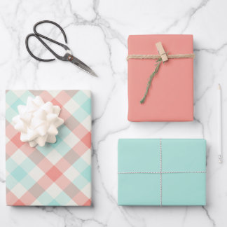 Feuille De Papier Cadeau Gingham de Miami