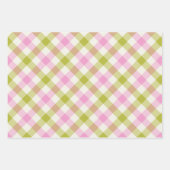 Feuille De Papier Cadeau Gingham Pivoine (Devant)