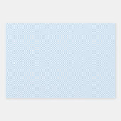 Feuille De Papier Cadeau Gingham Rétro Bleu Bébé (Devant 3)