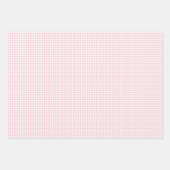 Feuille De Papier Cadeau Gingham rose classique (Devant 3)