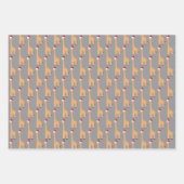 Feuille De Papier Cadeau Girafe de Noël (Devant 3)