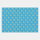 Feuille De Papier Cadeau Girafe de Noël (Devant 2)