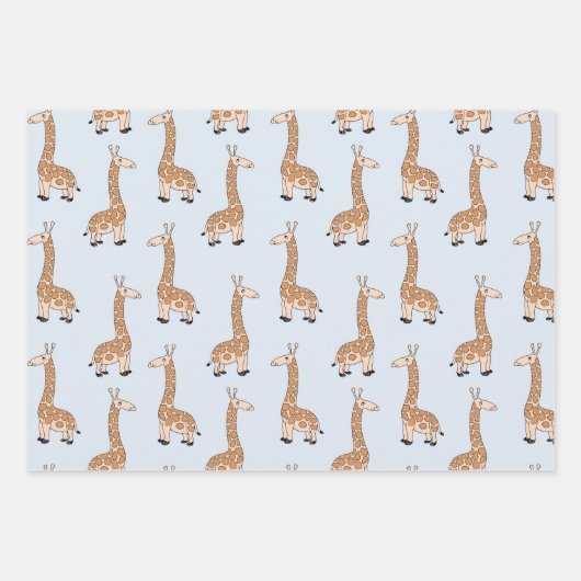 Feuille De Papier Cadeau Giraffe (Devant 2)