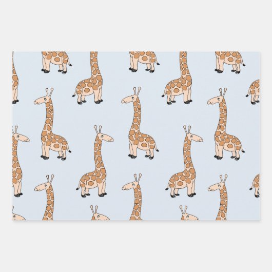 Feuille De Papier Cadeau Giraffe (Devant)
