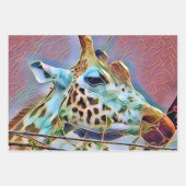 FEUILLE DE PAPIER CADEAU GIRAFFE (Devant 3)