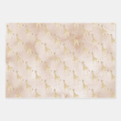 Feuille De Papier Cadeau Giraffe de crème (Devant)