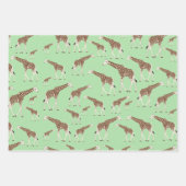 Feuille De Papier Cadeau Giraffe Jungle Safari animal (Devant 2)