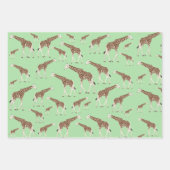 Feuille De Papier Cadeau Giraffe Jungle Safari animal (Devant)