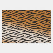 Feuille De Papier Cadeau Giraffe Tiger & Zebra Fur Poster de animal réalist (Devant 2)