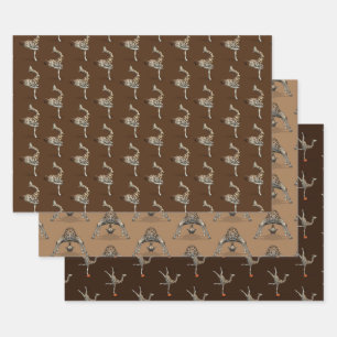 Feuille De Papier Cadeau Giraffes idiotes