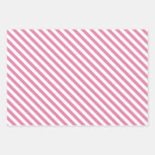 Feuille De Papier Cadeau Girl rose White Stripes Cadeau Anniversaire (Devant 3)